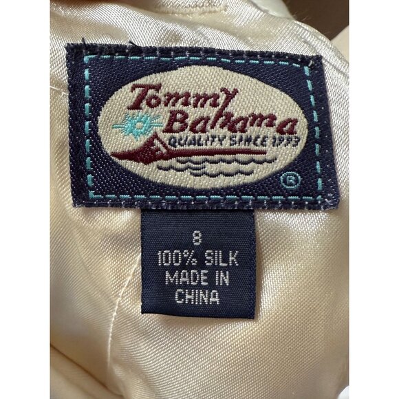 Tommy Bahama Womens Cream 100% Silk Shorts Size 8 - Picture 3 of 3